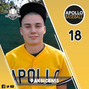 Apollo Baseball - Paksi Denis, #18